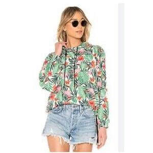 BLANKNYC Revolve Petal To The Metal Jacket in Leaf Print SZ S